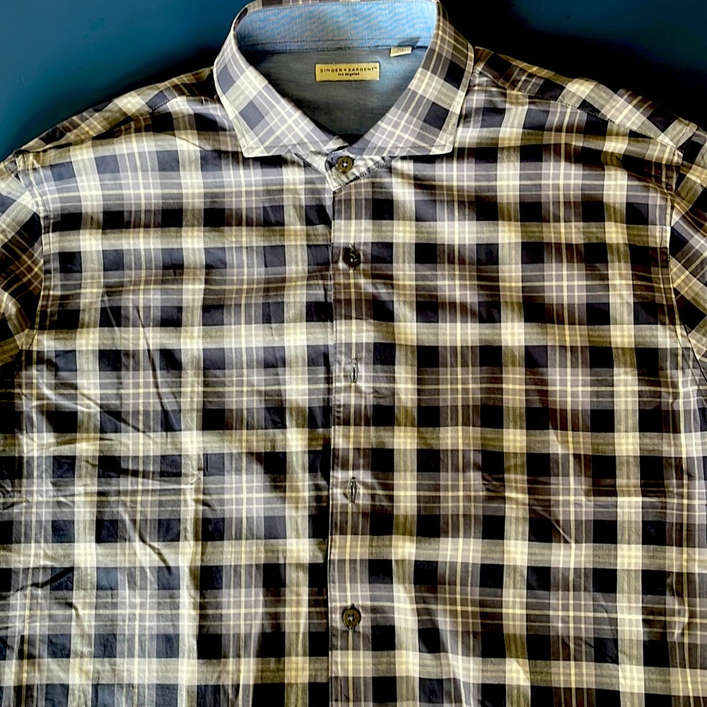 Like new Singer Sargent LA Plaid XL Blue